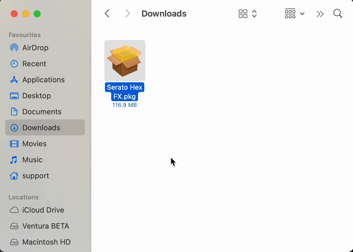 Hex install macOS.gif