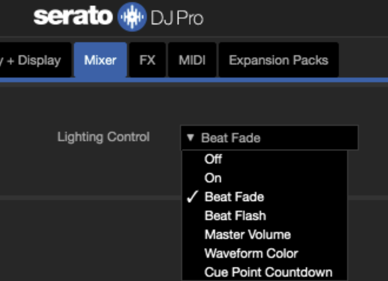 QSG - DJControl Starlight lights settings.png