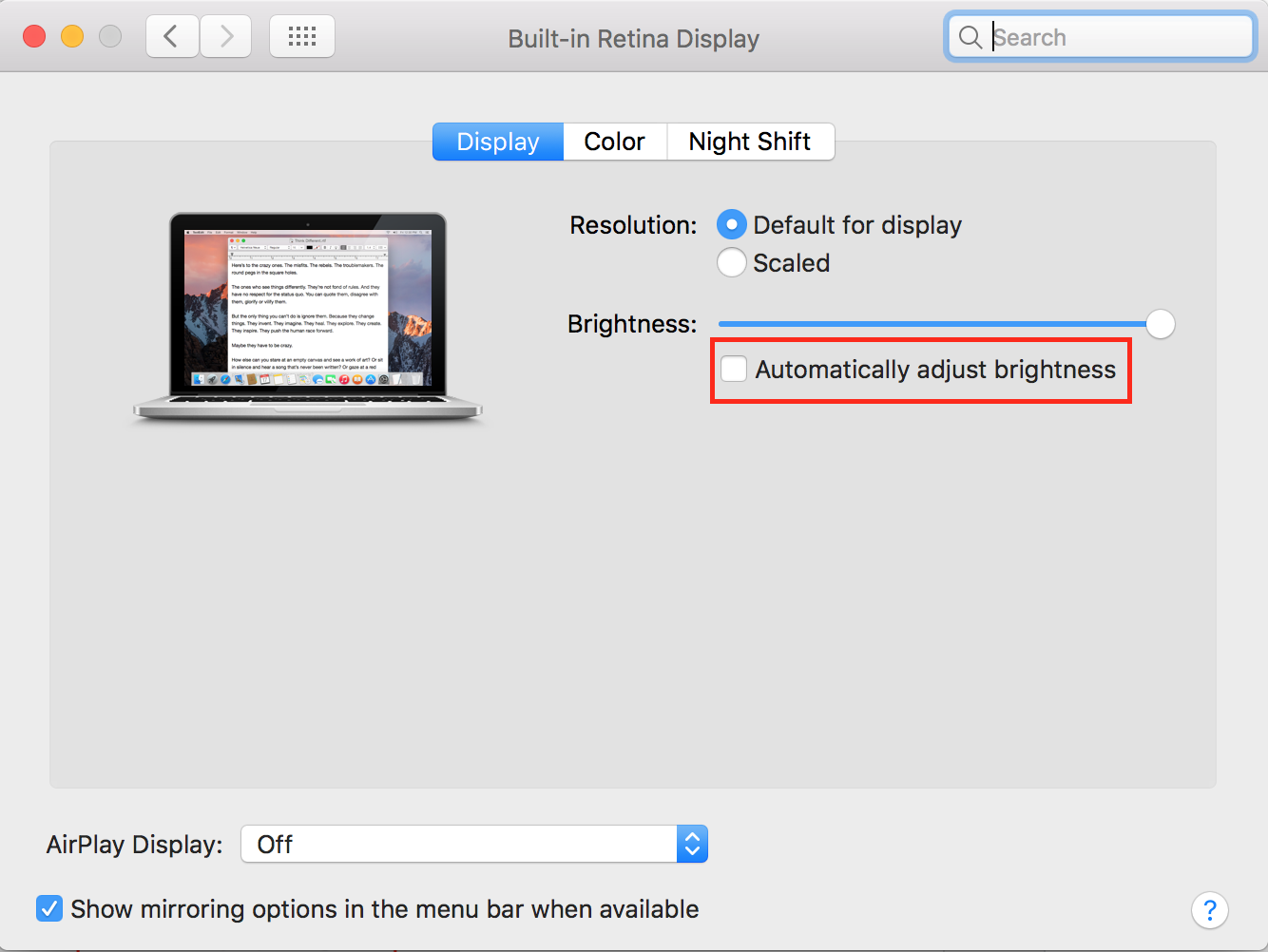 mac network drive indexing disabled