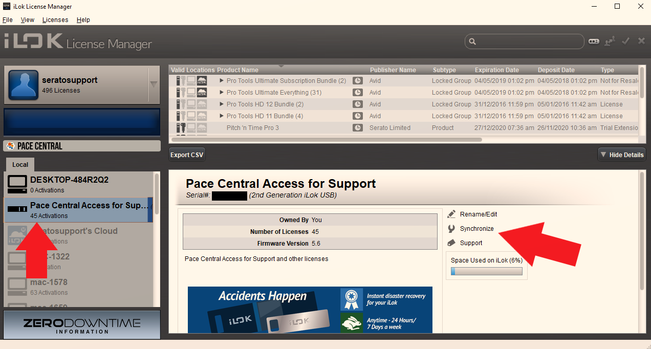 How to activate a Pitch 'n Time Pro or LE license with your iLok 