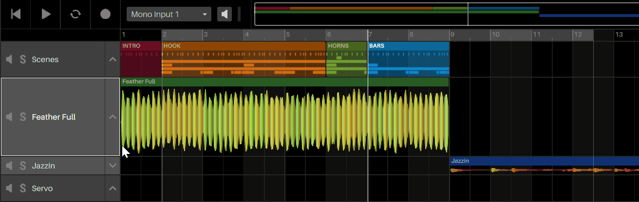 Song Tracks Arrow collapse MIDI.gif